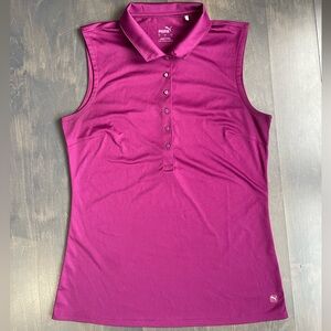 Puma Women's Sleeveless Polo Tennis Shirt Size Small